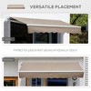 PAGED Retractable Door Awning Water-Resistant Fabric Awning for Door Entrance Aluminum Frame for Gardens, Yard - 3 of 4