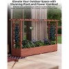 GustoWave Elevated Garden Bed with Arch Trellis & Hanging Roof for Vine Climbing Plants, Wood Planter Box with Hanging Roof, 4 Drainage Holes - 4 of 4