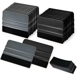 20 Pack Vinyl Squeegee with Felt Fabric, Application Tool for Tint Film, Decal, Vinyl Wrap, and Wallpaper Installation - 1 of 4