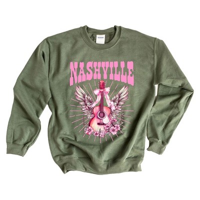 Simply Sage Market Women's Graphic Sweatshirt Coquette Nashville Guitar
