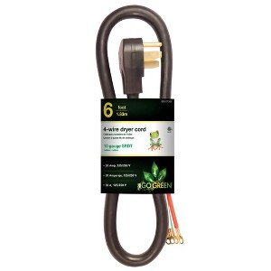 GoGreen Power (GG-27306) 6ft 4-Wire Dryer Cord, 30 Amps, 6 Ft - 1 of 4