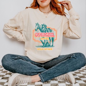 Simply Sage Market Wild Spirit Distressed Garment Dyed Long Sleeve - 2XL - Ivory - 1 of 4