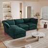 122.82" Cloud Modular Sectional Sofa,L Shaped Couch Down Filled with Chaise Ottoman,Deep Seat Couches for Living Room,Cushion Covers Removable - 2 of 4