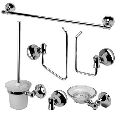 ALFI AB9521-PC Polished Chrome 6 Piece Matching Bathroom Accessory Set