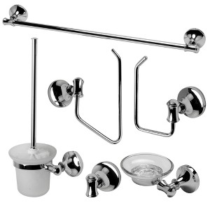 ALFI AB9521-PC Polished Chrome 6 Piece Matching Bathroom Accessory Set - 1 of 4