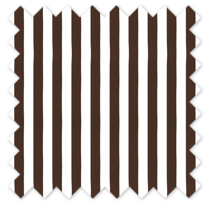 Bacati - Wide Stripes Chocolate Cotton Printed Single Window Curtain Panel, 4 of 5