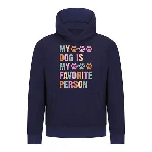 Everyday Kids My Dog Is My Favorite Person Girls Pullover Hoodie – Cute Pet Lover Sweatshirt - 1 of 4