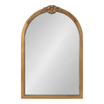 Astrid Gold Arched Ornate Bathroom Vanity Mirror