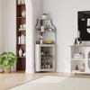 Corner Bar Cabinet with LED Strip, Glass Holder Adjustble Shelf, 5-Tiers Liquor Cabinet Bar Cabinet for Home, Corner Display Cabinet for Small Space - 2 of 4