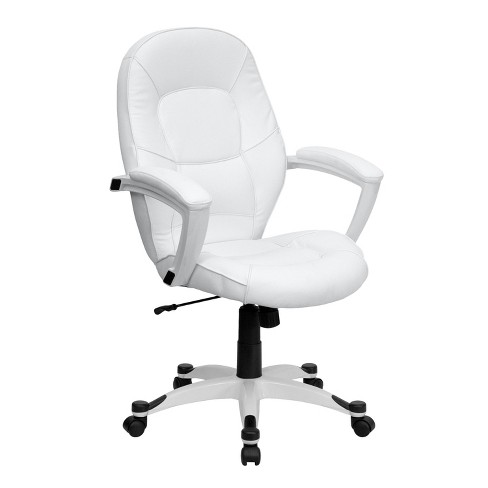 Mid back 2025 white office chair