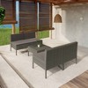 vidaXL Garden Lounge Set Patio Sectional Sofa Couch Outdoor Poly Rattan Grey - 2 of 4