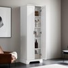 Leovsnove 2-Door Storage Cabinet with Adjustable Shelves for Bathroom, Office, Living Room, Durable MDF Board Construction, Anti-Tipping Design - 2 of 4