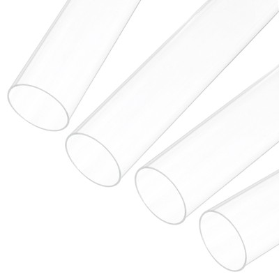 Unique Bargains Lamp Lantern Water Cooling System Acrylic Round Pipes Clear 4 Pcs 14"