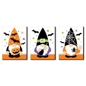 Big Dot of Happiness Halloween Gnomes - Fall Wall Art and Spooky Room Decor - 7.5 x 10 inches - Set of 3 Prints - 1 of 4