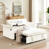 CAVINAS 55.5"3-In-1 Foldable Sofa Bed,Velvet Double Couch with Adjustable Back,Storage Bag and Pillow,Modern Sofa with USB Port for Living Room,Beige - 2 of 4