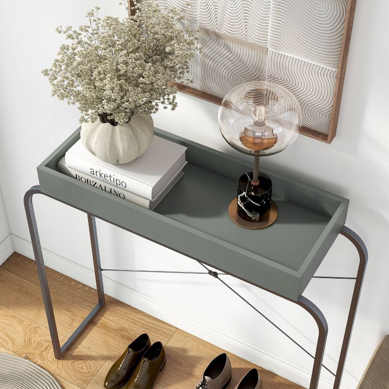 miBasics 33&#34; Songearth Modern Tray Top Console Table, 3 of 10