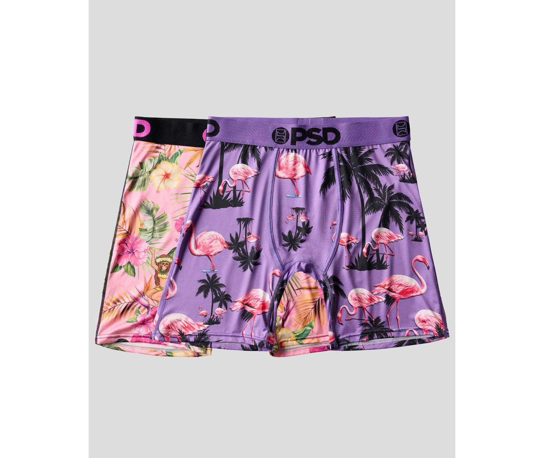 PSD Men's Flamingo Print Briefs - Purple/Pink S