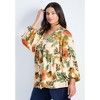 Avenue Women's Plus Size Harley Prt L Slv Tunic - 4 of 4