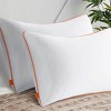 PDTEND White Bed Pillows Set of 2 for Back, Stomach & Side Sleepers - 2 of 4