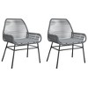 vidaXL Garden Chair Black PE rattan Medium UV-resistant materials - 2 of 4