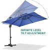 10ftx10ft Cantilever Patio Umbrella with Base,umbrella outdoor patio,360 Rotation outdoor umbrella with Stand for Deck,Pool,Backyard - 3 of 4