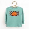 The Juniper Shop SmileyWorld Pumpkin Face Checkered Toddler Long Sleeve Tee - 2 of 4