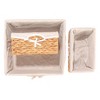 Household Essentials Wicker Basket Set 3pc 1 Large and 2 Small Water Hyacinth Baskets for Storage and Organization - 3 of 4