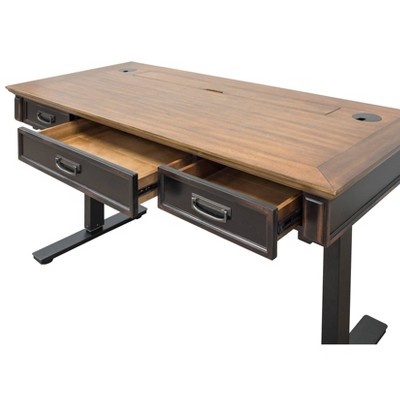 Hartford Brown Adjustable Height Electric Standing Desk