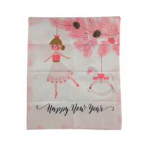 Unique Bargains Dining Chair Slipcovers Linen Pink 22.83" x 19.29" 1 Pc - 1 of 4