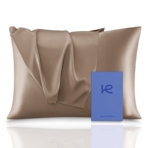 Kickoff 100% Organic Mulberry Soft Silk Pillowcase, Hidden Zipper, Highest 6A+ Grade 22 Momme Cooling For Hair & Skin, Hypoallergenic, Pillow Cover - 1 of 4