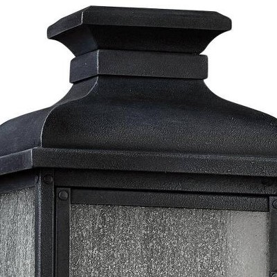 Dark Weathered Zinc 24" Outdoor Wall Lantern with Clear Seeded Glass