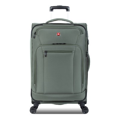 SWISSGEAR Zurich Softside Medium Checked Spinner Suitcase - Green