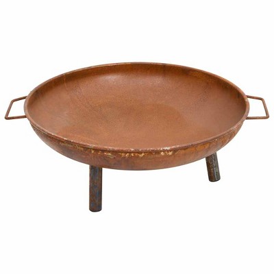 vidaXL Fire Pit 26.6 in.x22.8 in.x8.9 in. Steel