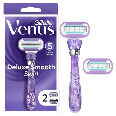 Venus Deluxe Smooth Swirl Women's Razor + 2 Razor Blade Refills