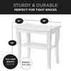Bamboo Shower Bench Spa Stool - Wood 2-Tier Seat, Foot Rest Shaving Stool with Non-Slip Feet + Storage Shelf - Seat Organizer for Bathroom Living Room - 3 of 4
