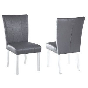 Chintaly Imports,Contemporary Curved Flare-Back Parson Side Chair - Set of 2 - 1 of 4