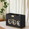 LEDEREM Watch Box, 9-Slot Luxury Watch Box with Glass Top, Gift for Men, Husband - 2 of 4
