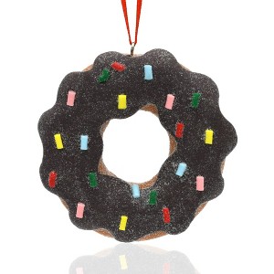 Gloria Duchin Chocolate Frosted Clay Donut Tree Ornament - 1 of 3