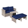 Sunsitt 5pc Steel Wicker Outdoor Patio Balcony Set - 4 of 4