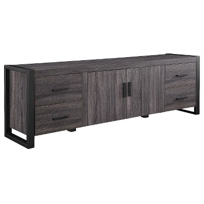Modern Urban Industrial TV Stand for TVs up to 80" - Saracina Home