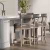 Maven Lane Alexander Rotating Low Back Kitchen Stool in Vegan Leather Seat, Set of 2 - 3 of 4