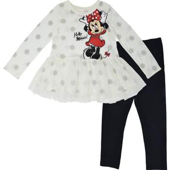 Mickey Mouse & Friends Minnie Mouse Girls T-Shirt and Leggings Outfit Set Little Kid