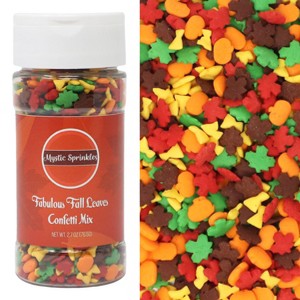 Mystic Sprinkles Fabulous Fall Leaves Confetti Mix 2.7oz Bottle - 1 of 4