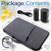 SereneLife Multifunction Heating Stone Massager – Portable Hot Stone Massage System with 12 Basalt Stones, Heating Warmer, Travel Case - 4 of 4