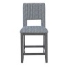 Powell Set of 2 Harlan Padded Upholstered Seat Counter Height Barstool: Rubberwood Frame, 300 lbs Capacity - 3 of 4
