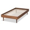 Twin Rina Wood Platform Bed Frame Walnut - Baxton Studio - 3 of 4