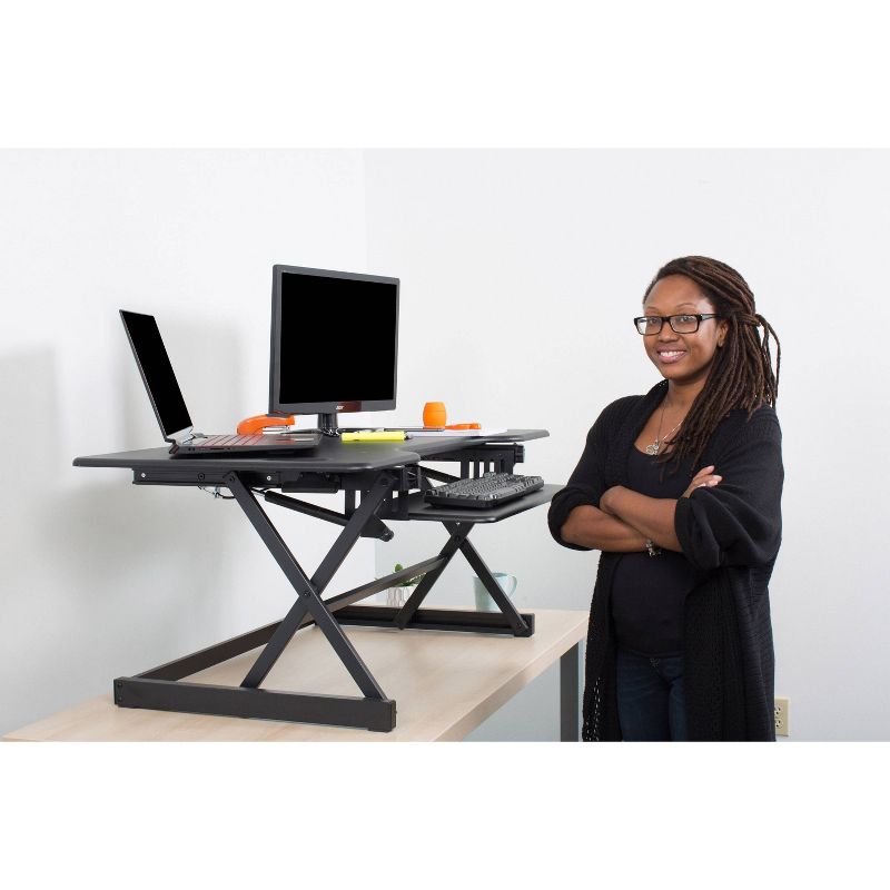 Height Adjustable Sit To Standing Desk Riser - Rocelco, 3 of 8