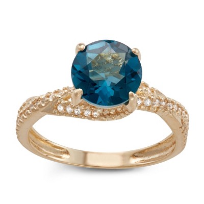 Designs By Gioelli 10K Yellow Gold London Blue Topaz Ring
