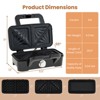 Costway 3 in 1 Waffle Iron Panini Press Grill and Sandwich Maker Set with Removable Non-Stick Plates & Portable Cool Touch Handle - 3 of 4