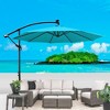CAVINAS 10 FT Patio Umbrella with LED Light and Crank,8 Ribs Market Patio Umbrella with Cross Base for Backyard,Poolside,Deck - 4 of 4
